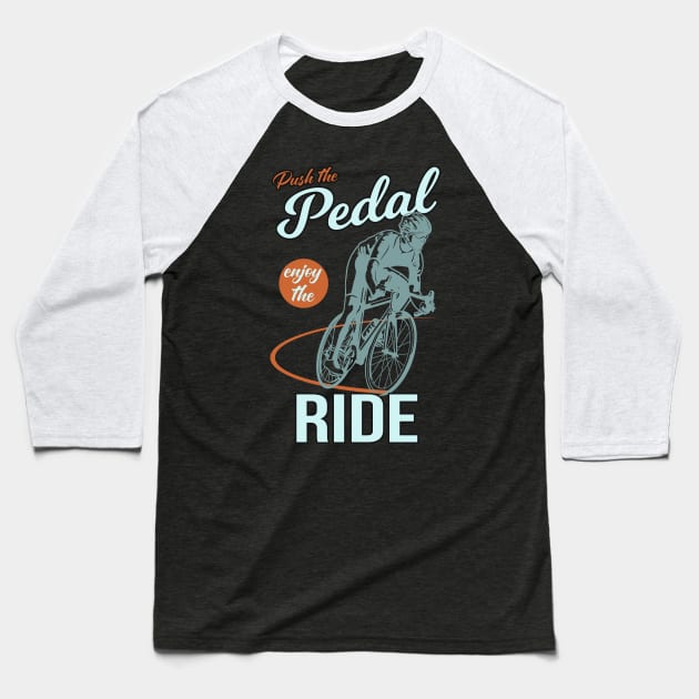 Racing Bike Cyclist Cycling Baseball T-Shirt by Foxxy Merch